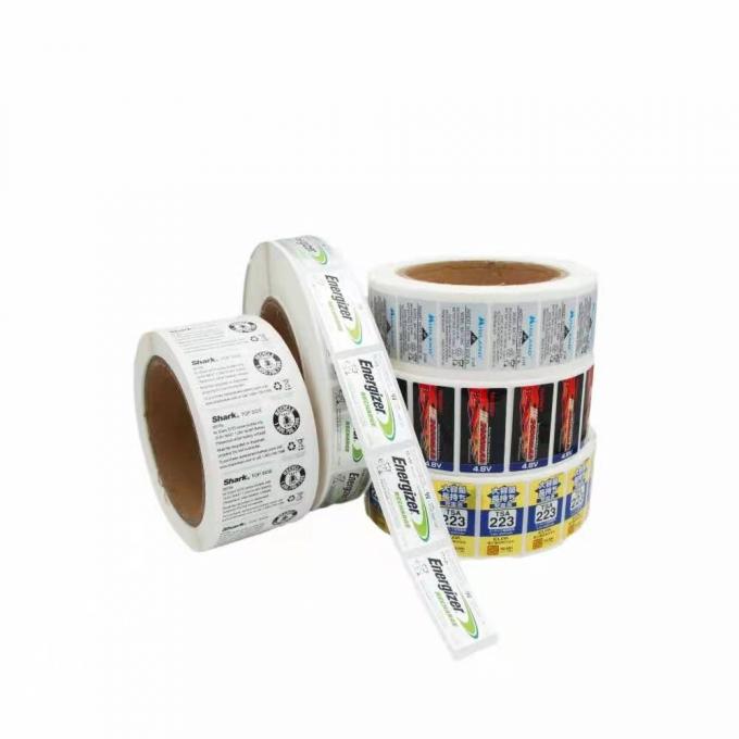 Lithium Ion Battery Adhesive Sticker Labels Roll Tape Printing