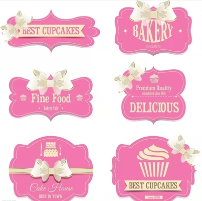 Kraft  Label Sticker Packaging Pink Personalised Printable Circle Labels Printable 3x3 2x2