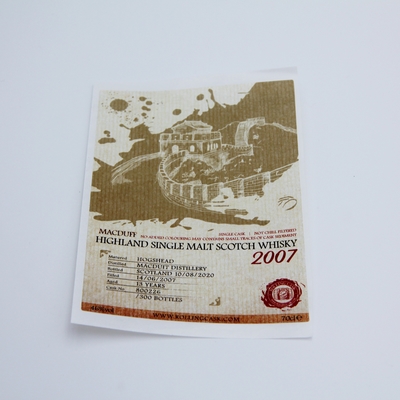 Candle Wine Label Stickers Gold Silver Stamping Spot UV Embossed Sticker Printing