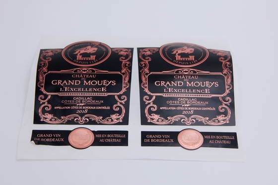 Candle Wine Label Stickers Gold Silver Stamping Spot UV Embossed Sticker Printing