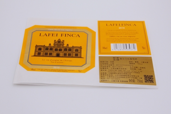 Silver Wine Label Stickers Embossed Foil Seal Stickers Waterproof Adhesive Private