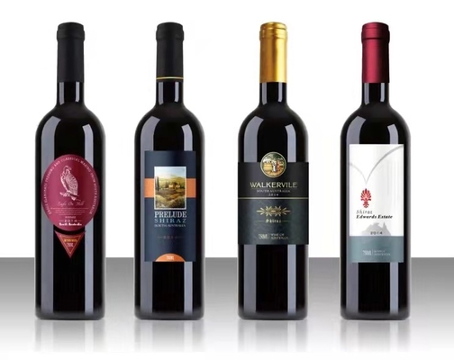 Free Wine Label Stickers Roll Gold Embossed Certificate Stickers Soft Aluminum Red