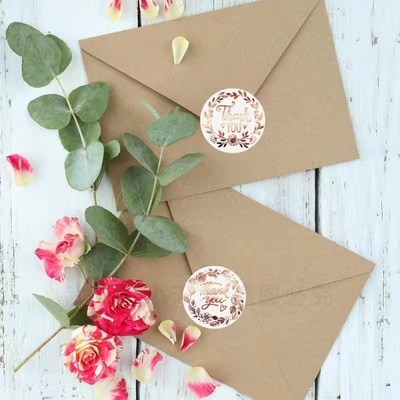 2 Inch Chocolate Shipping Label Sticker Packaging Decorative Square Thank You Round