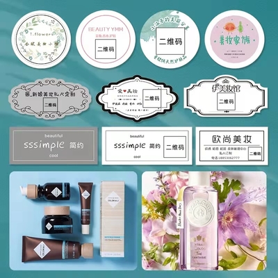 Lipstick Makeup Label Stickers Printable Permanent Vinyl Stickers Glass Bottle Packaging