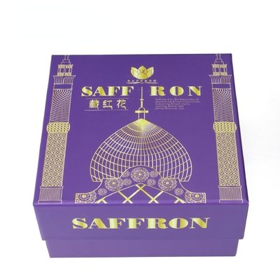 50ml Saffron Spice Box Round Candle Tin Jar Tin Aluminum Tea Tin