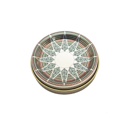 Empty Saffron Container Packaging Round Pvc Window Cookies Biscuit Metal