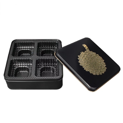 Storage Small Flat Metal Tin Boxes Round Metal Moon Nuts Cookie Cake