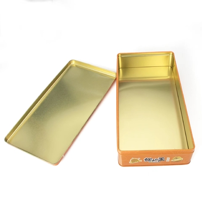 Hat Polish Metal Tin Boxes Large Christmas Cookie Food Moon Cake Square