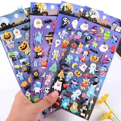 Holographic Glossy Die Cut Sticker Sheets Transparent Cute Kids Pregnancy Baby Paper Decorative