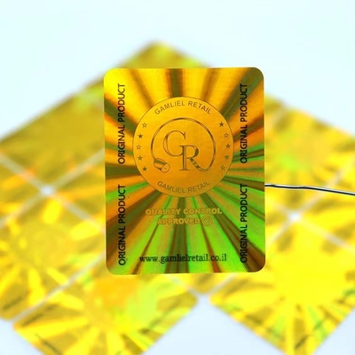 Custom Logo Packaging Hologram Label Sticker Gold Genuine Secure Printable