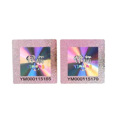 Security Packaging Hologram Sticker Package Holographic Tamper Evident Labels Lip Gloss 3D 2D