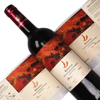 CMYK Liquor Alcohol Bottle Labels , Glossy / Matt Embossing Customized Wine Label
