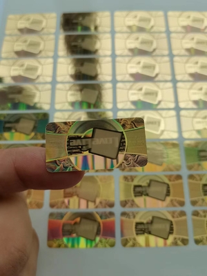 Holographic Anti Counterfeit Sticker Film Labeling Transparency Rectangle Round Corner