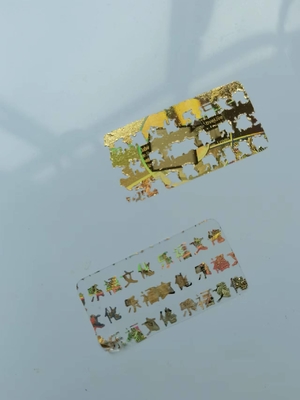 Holographic Anti Counterfeit Sticker Film Labeling Transparency Rectangle Round Corner