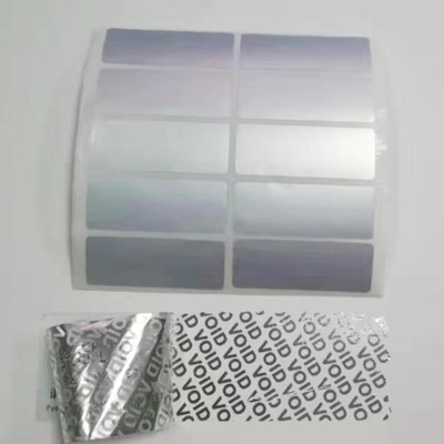 OEM Anti Counterfeit 3D Hologram Sticker Metal Nickel VOID Security For Skin Care