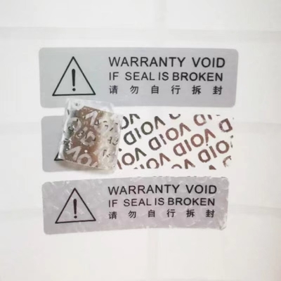 OEM Anti Counterfeit 3D Hologram Sticker Metal Nickel VOID Security For Skin Care