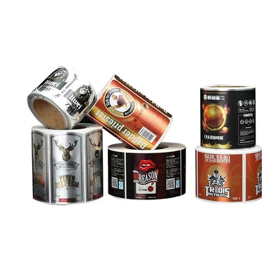CMYK Liquor Alcohol Bottle Labels , Glossy / Matt Embossing Customized Wine Label
