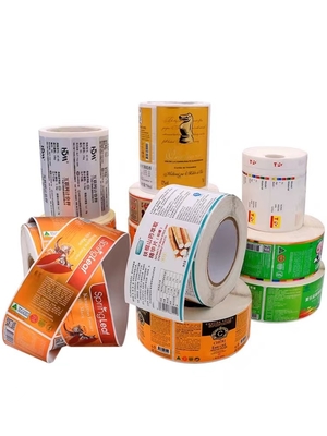 Waterproof Custom Printed Sticker , Self Adhesive Vinyl Roll Bottle Packaging Label