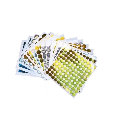 Customized Holographic Anti Counterfeiting Sticker PP / PVC / PET / Paper