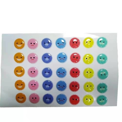 3d Circle Clear Epoxy Dome Stickers Labels PP PVC PET Led