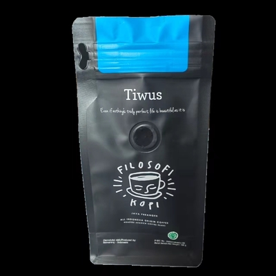 1kg Plastic Bag Packaging Clear Plastic Stand Up Pouches Coffee Zipper With Valve